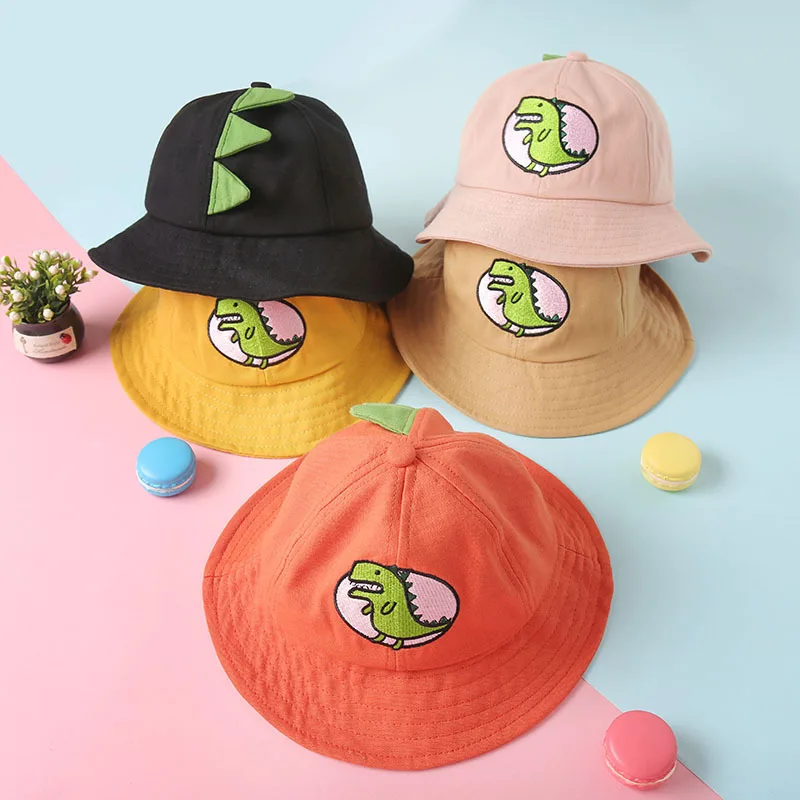 

INS Autumn Kids Dome Style Hats Colorful Dinosaur Children Beach Cap Baby Photography Props Baby Girls Boys Hat Sun Visor Caps