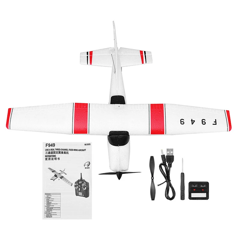 WL Toys F949 2 4G Радиоуправляемый игрушечный самолет модель самолета трехканальные