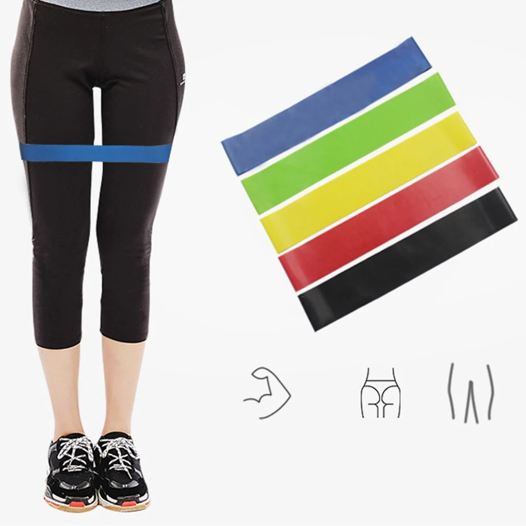 5/10/20/30/40lb  Resistance Exercise Loop Bands Elastic Belts Home Gym Fitness Equipment Premium Natural Latex Bands