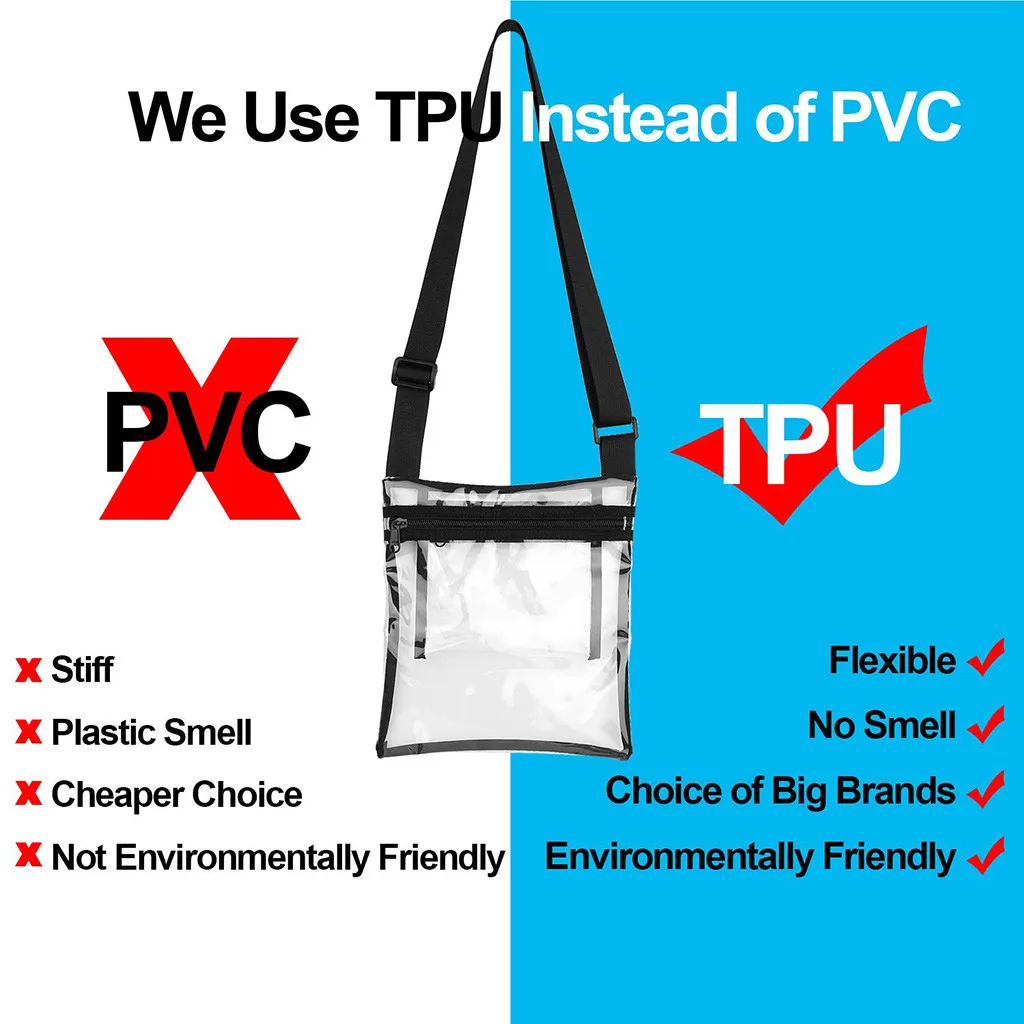 Transparent Single Shopper Bag Slung Travel Shopping Bag Gym Beach Bags reusable portable shoping bags bolsa reutilizable