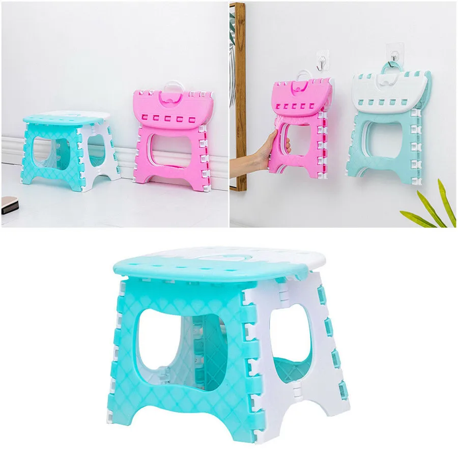 Folding Stool Camping Chair Seat for Fishing Plastic Portable Step Stool Home Train Outdoor Indoor Camping Foldable Kids Chair folding stool