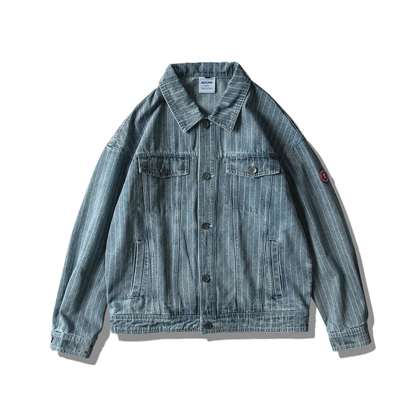 

Northern Boundary Men'S Wear Shu Washing Stripes Denim Jacket