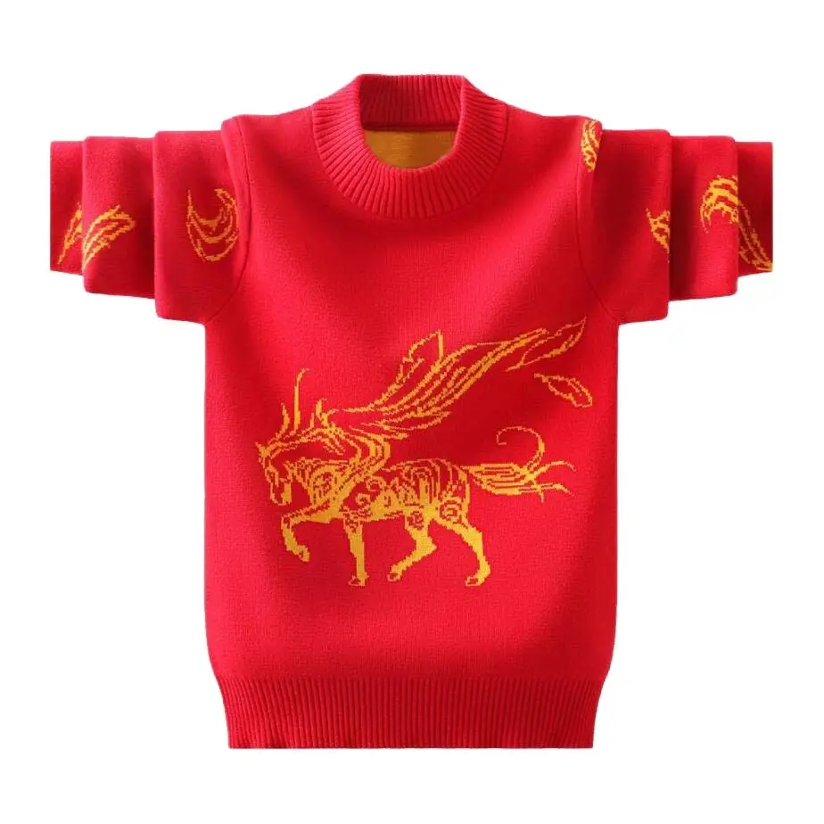 Spring Boys Sweaters 3-17T Kids Warm Jacket Baby Boys Pullovers Long Sleeve Knitted O-neck Quality Teeange Bottoming Shirt