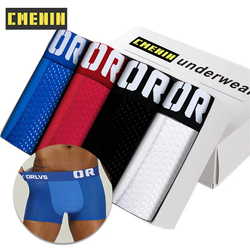 4PCS Men Underwear Boxer Male Underpants Man Panties Boxers Cotton 