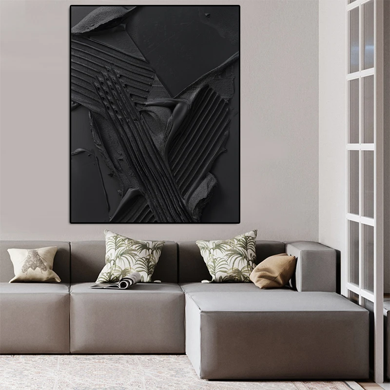 Black Abstract Canvas Art l Free Global Delivery
