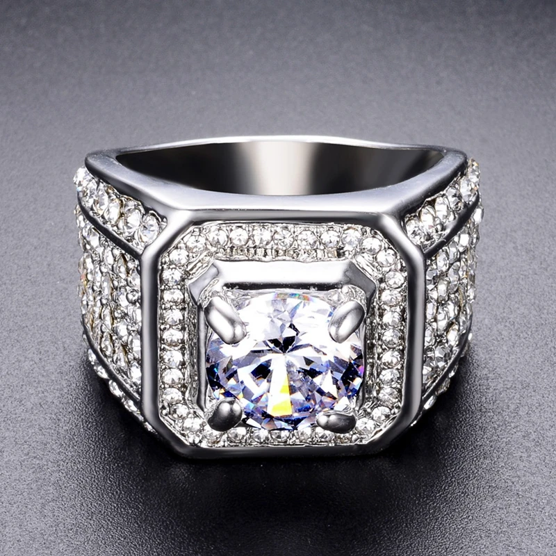 FDLK кольцо для помолвки в стиле хип-хоп из белого золота, CZ мизинец, Женское кольцо с кристаллами, размер 5-13