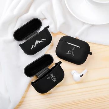 

Black TPU Case For Apple Airpods Pro Earphone Case Silicone Cover For Airpods Pro 2019 Cartoon Pattern Case For Air Pods Pro