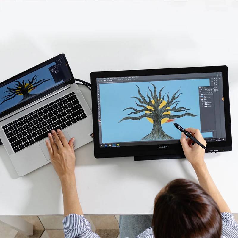 Huion Kamvas 20 Graphics Tablet 19.53 Inch Professional Screen with AG Glass Drawing Display Digital Stylus 8192 Levels Pressure 6