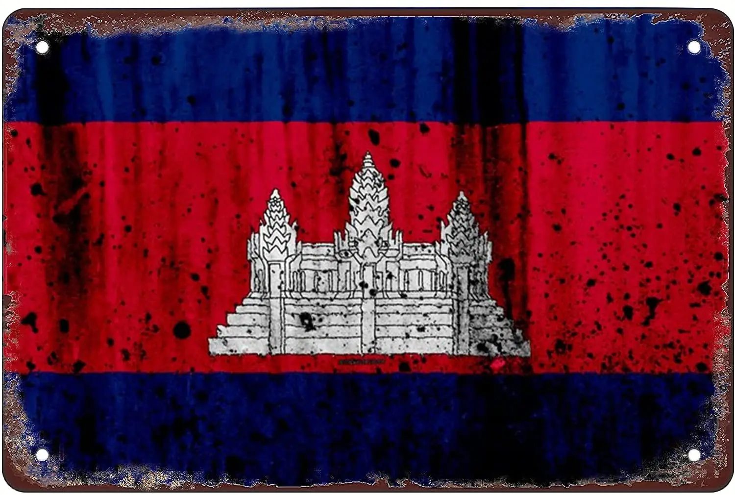 Винтажный металлический жестяной знак с камбоджийским флагом для мужчин и