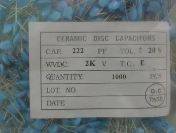 

Free Delivery. 1 pack 1000 only 222 pf 2000 v ceramic capacitors