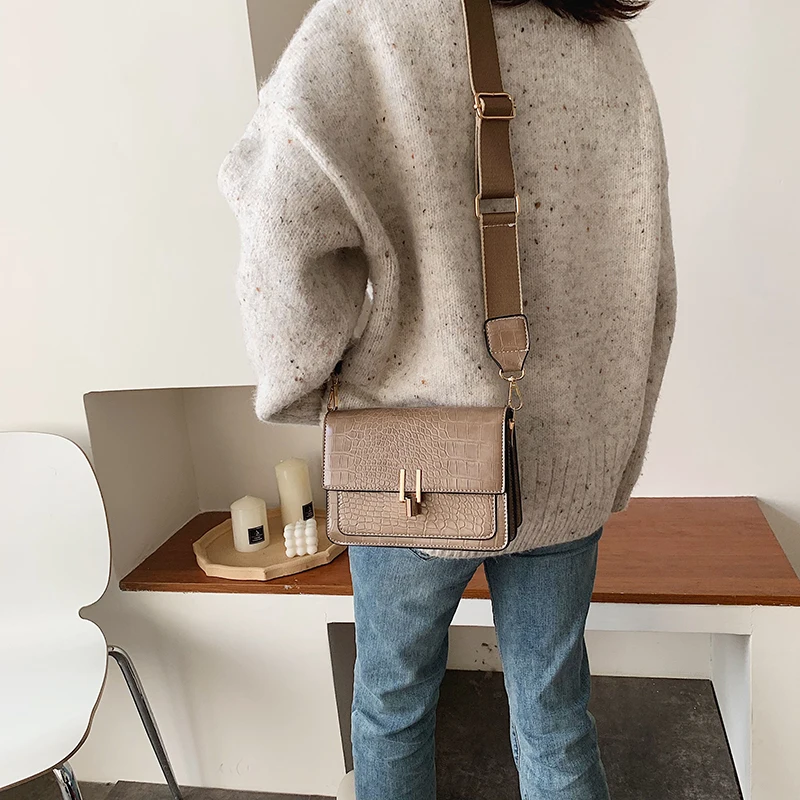 Alligator Pattern Pu Leather Crossbody Bags For Women Small Messenger Shoulder Bag Female Handbags and Purses