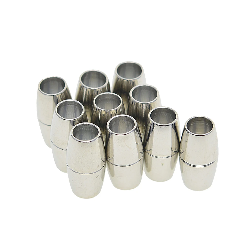 10 Sets Kumihimo Bracelet Necklace Barrel Magnetic Clasps Jewelry Making Findings Accessories Connectors for DIY Craft Supplies