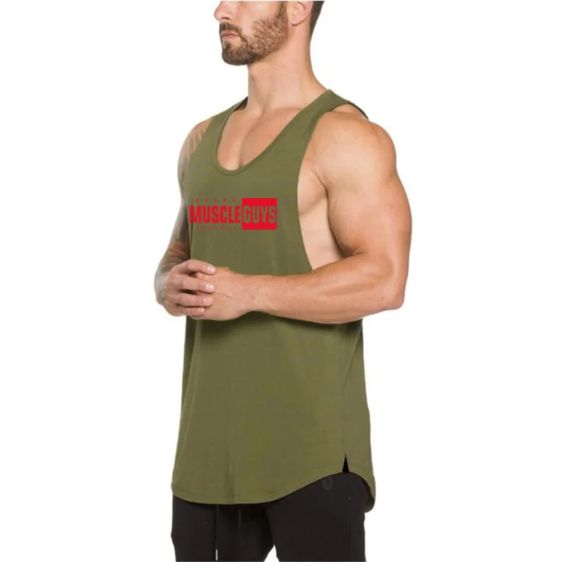 Muscleguys Фитнес Мужская для спортзала Стрингер майка мужская бодибилдинг одежда майка для тренировки тяжелая атлетика Спортивная одежда рубашка без рукавов