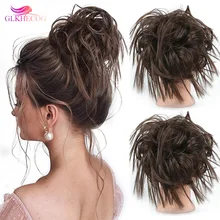 

GLKHECOG Hair Messy Scrunchies Elastic Band Hair Bun Synthetic Straight Updo Hairpiece For Women Elastic Band Updo False