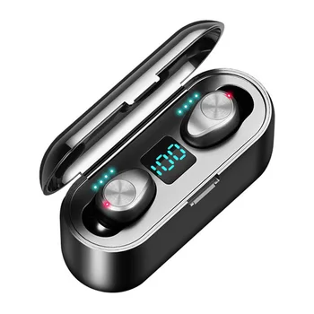 

HIFI TWS Bluetooth 5.0 LED Digital Display Button Wireless Earphone Mini In-Ear Sports Earbuds LED Display Waterproof F4059