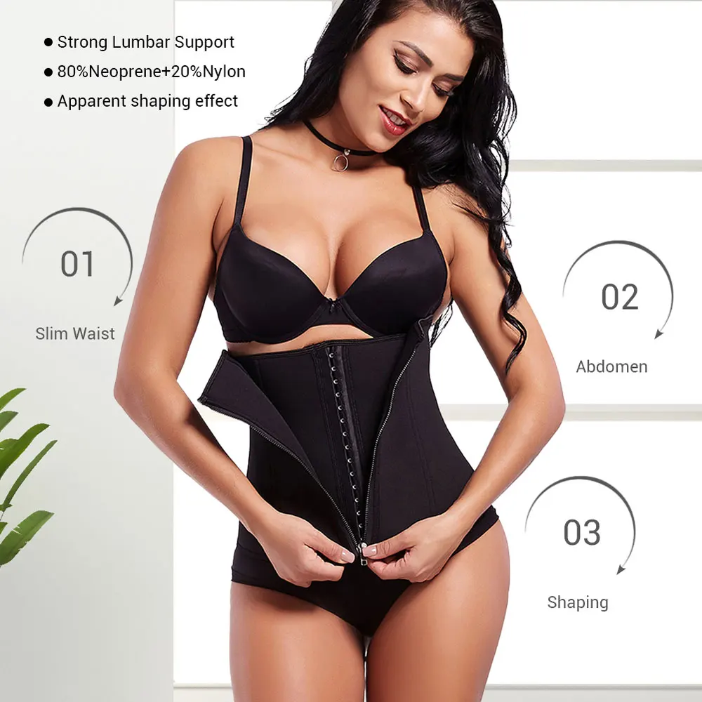 Lover Beauty Clip and Zip Корсет для тренировок на талии женщин Neoprence выработанный пот