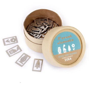 

20 pcs Bookmarks in Metal 4 Differents Styles Flower Pine House and Owl