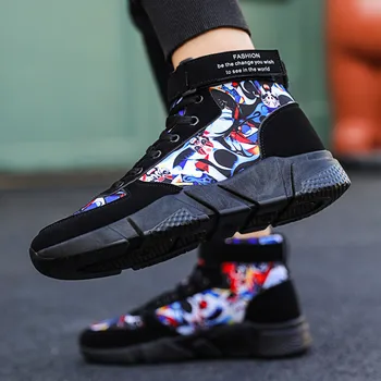 

2020 Summer High quality Classic High-top snow boots canvas sneakers comfortable lace up men's casual shoes Zapatillas De Hombre
