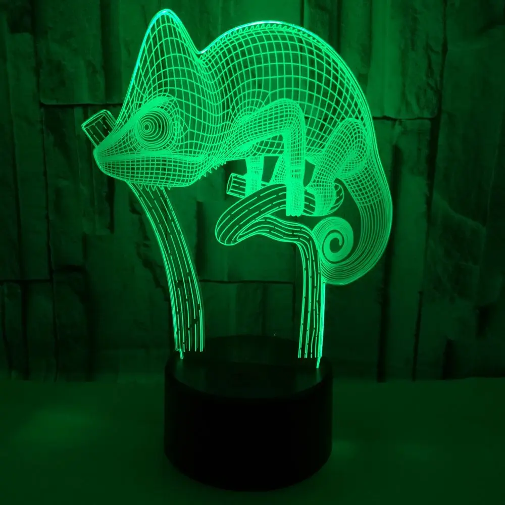 

New Chameleon 3d Led Night Light Lovely cartoon children's toys Christmas decorative lights Remote Touch switch led lamp