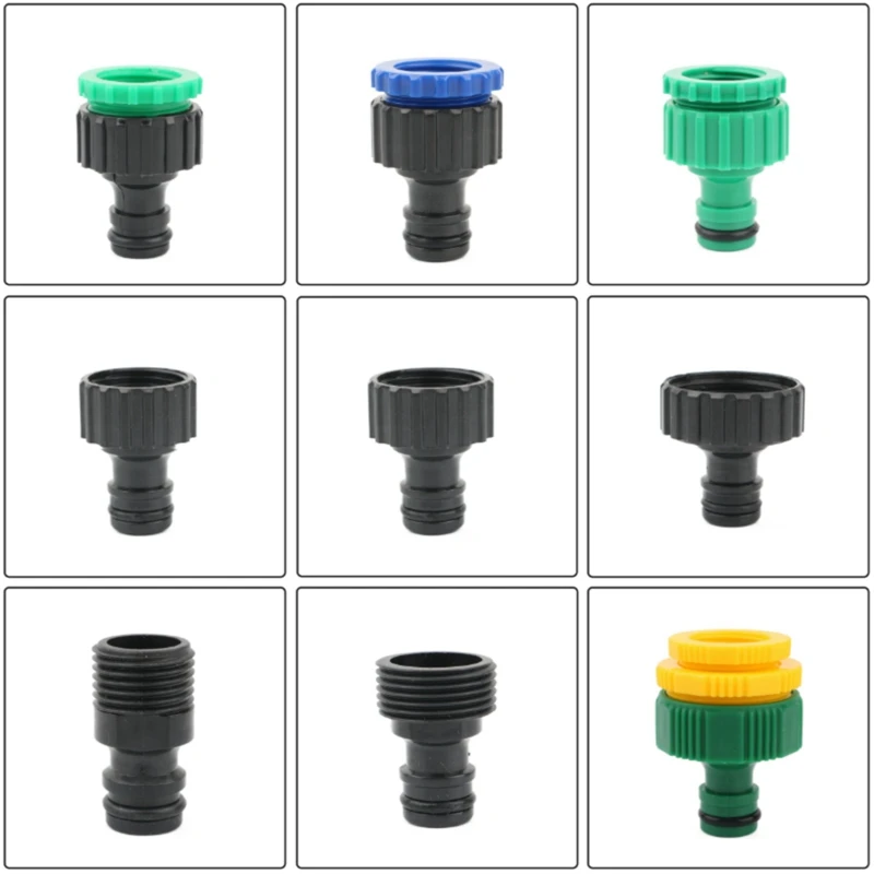 Garden Quick Coupling 2Pcs Plastic 1/2 3/4 1 Inch Male/Female Thread Irrigation Faucet Water Tap Connector Adapter