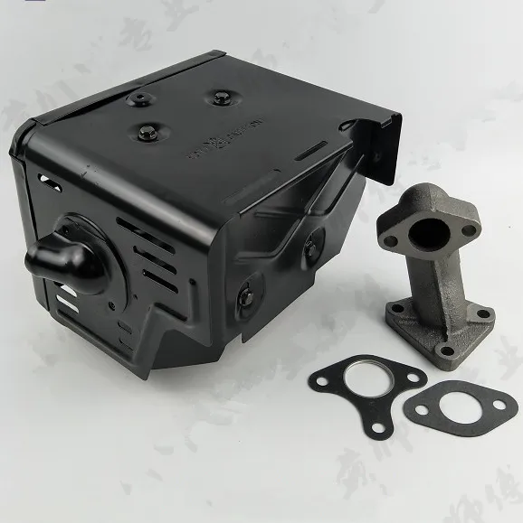 Новый глушитель выхлопа с коллектором 11HP и 13HP подходит для Honda GX340 GX390 188 188F |