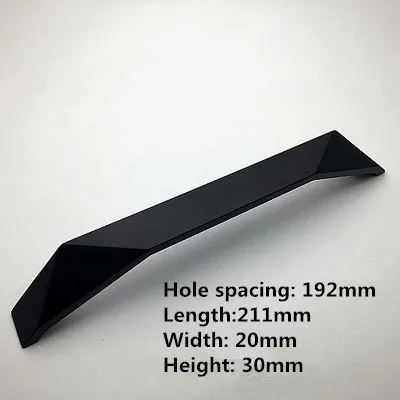 Hole distance 192-2 1,2" 2,5" " ручки для шкафа, дверные ручки для комода, ручки для ящика, хромированные, матовые, серебристые, матовые, медные, бронзовые, черные 32 64 128 мм - Цвет: Hole distance 192-2