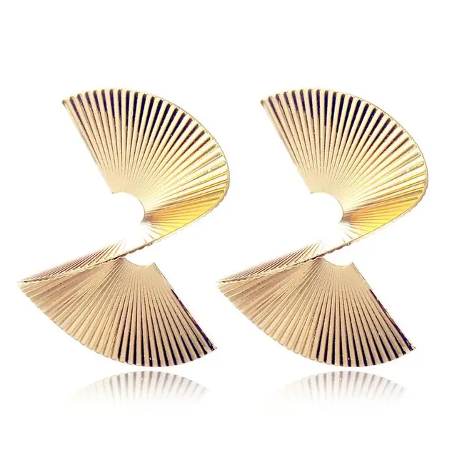 FNIO Fashion Vintage Earrings For Women Big Geometric Statement Gold Metal Drop Earrings 2020 Trendy Earings Jewelry Accessories LNIE771-1
