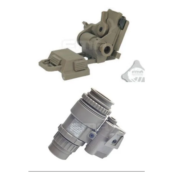 Коричневый Шлем FMA Пейнтбол AN/PVS-18 NVG пустышка+ пластик L4G24 крепление для ПНВ DE - Цвет: Коричневый