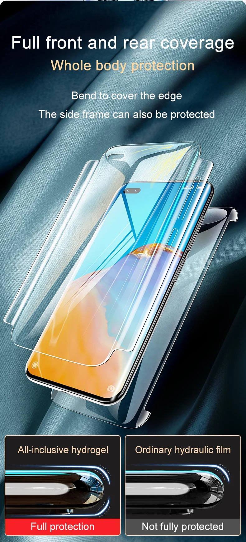 3 in 1 Front Back Coverage OnePlus 10Pro 9RT 9Pro Screen Protector For One Plus 8T 8Pro Hydrogel Film 1Plus 7TPro Camera 1+ 9 mobile protector