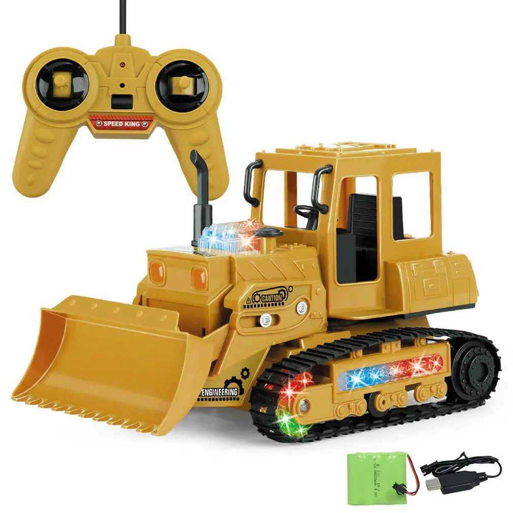 4Ch Моделирование Rc экскаватор игрушки с музыкой и светильник детские мальчики игрушки для грузовых автомобилей Rc подарки Rc инженерный автомобиль трактор игрушка