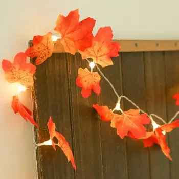 

2m 20LED LED String Lamps Maple Leaf Shaped Fairy Strings Battery Operated Decorative Lighting for Holiday Party Wedding