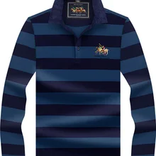 Осень классический стиль полосатый Поло мужская рубашка s с длинным рукавом Твердые рубашки Camisa polo Masculina повседневные хлопковые