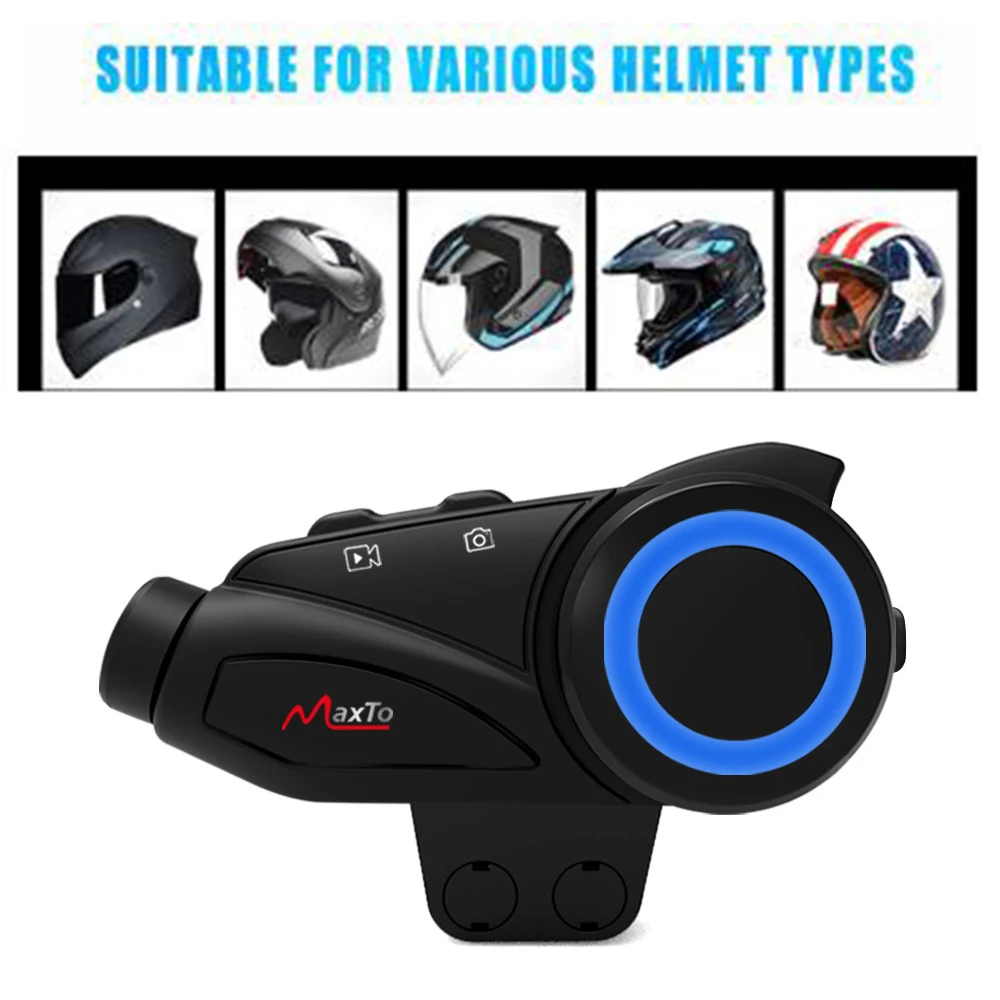 Гарнитура для мотошлема группы 6 Riders 1000m Bluetooth Wi Fi рекордер домофон HD камера