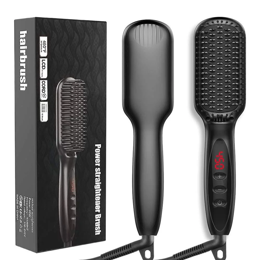 

Negative Ion Hair Straightening Comb Curling Straightening Dual-purpose Hairdressing Comb Hair Straightener Curling Rod