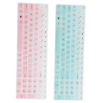 

Waterproof Desktop Keyboard Cover Protective Protector For HP 15.6 inch BF Clear Pink + Green