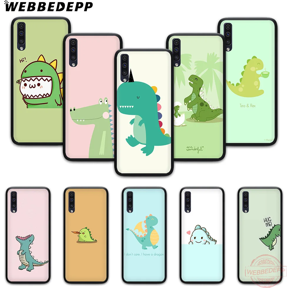 WEBBEDEPP с милым динозавром мягкий чехол для телефона изображением цветов Samsung A10S A6 7