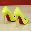 Aphixta 2022 Spring Super High 12cm Stiletto Heels Pumps Women Shoes Pointed Toe Florescence Patent Leather Office Thin Heel 2