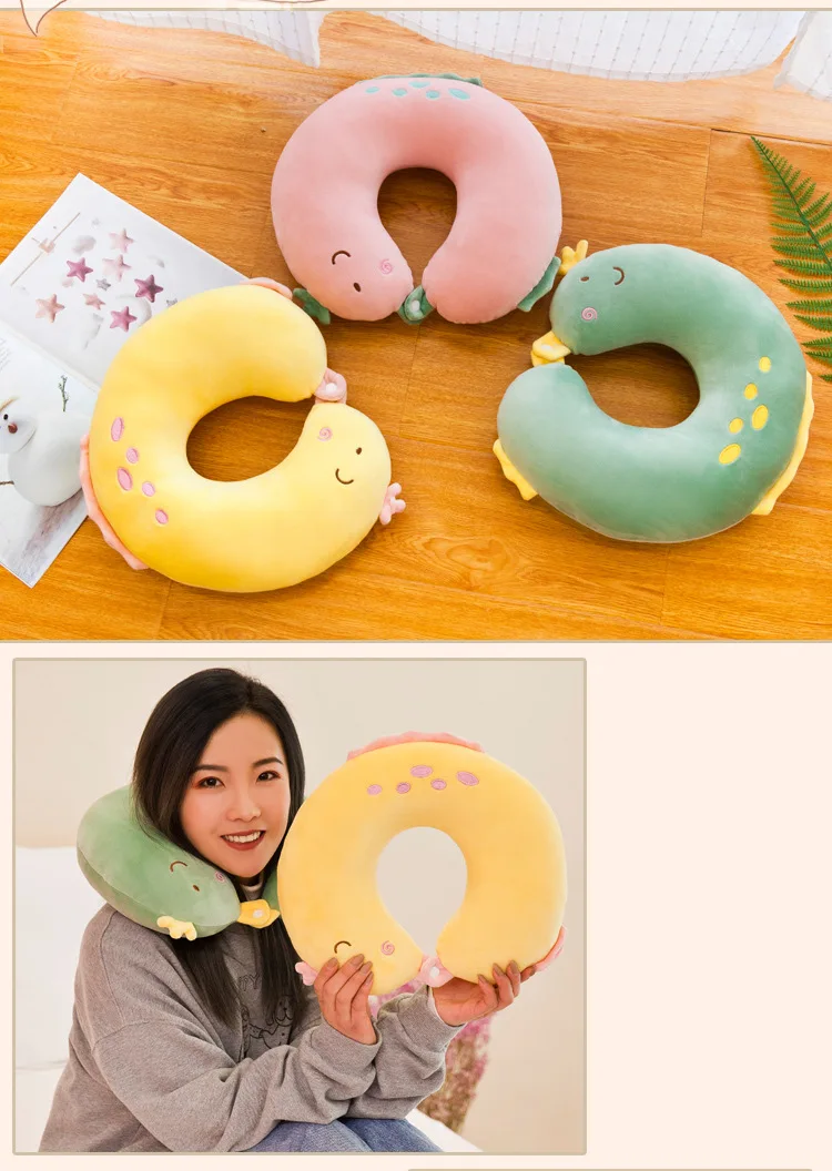 New Style down Cotton U-shaped Neck Pillow Plush Toys Car Mounted Travel Neck Guard Pillow Activity Gift Can Add Logo
