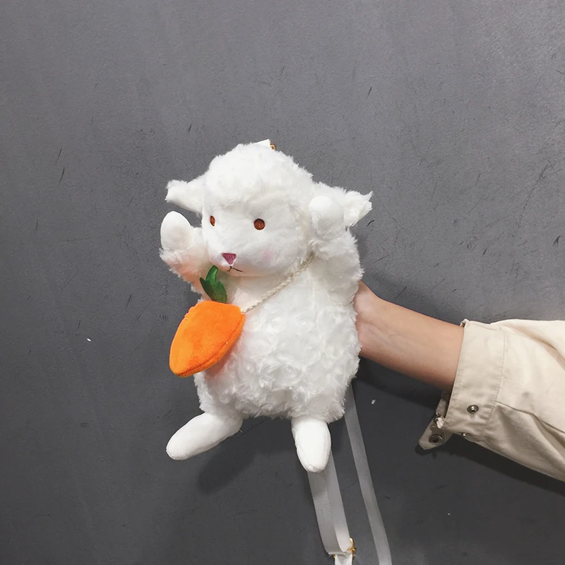 Ins Новое поступление обувь для косплея; аниме mochila kawaii милые сумка Harajuku милые забавные детские рюкзаки, детские мини плюшевые куклы маленькая барашек козел сумка