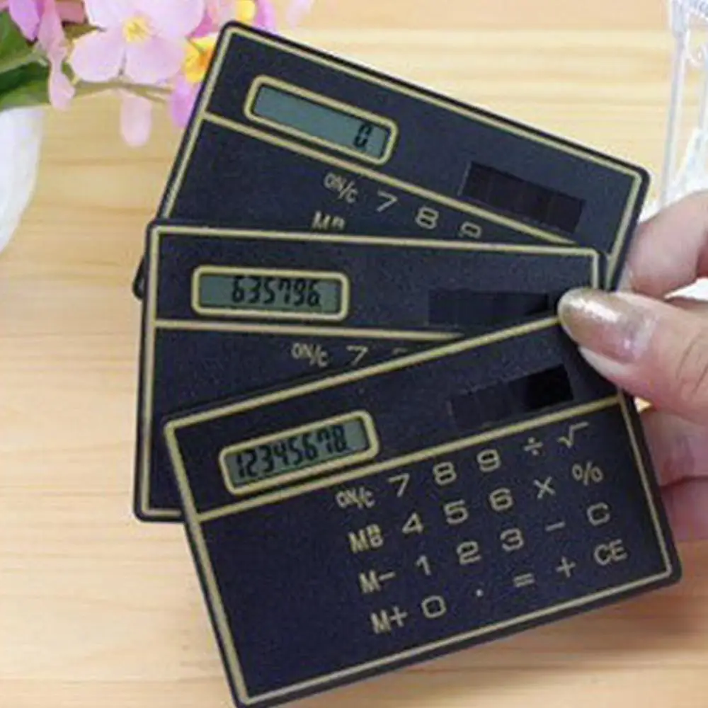 1 шт. научный калькулятор ультра Данн Mini Master Card; по кредитным картам; 8-значный портативный солнечный energie карманный калькулятор