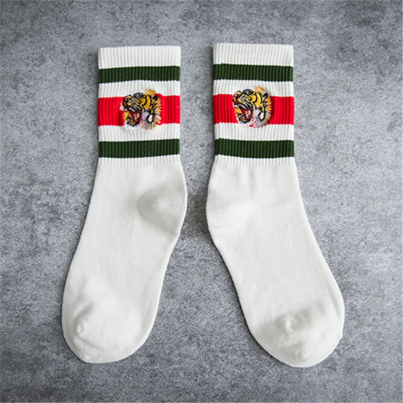 Harajuku Japanese Summer Ankle Crew Socks Women Fashion Tiger Calcentines Mujer Sokken Skarpetki Damskie Chaussette Femme - Цвет: Зеленый