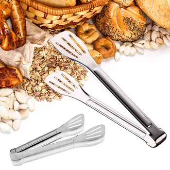 

Barbecue Kitchen Tongs Stainless Steel BBQ Clip Food Grade Tongs Pizza Dessert Buffet Serving Utensils Utensilios De Cocina