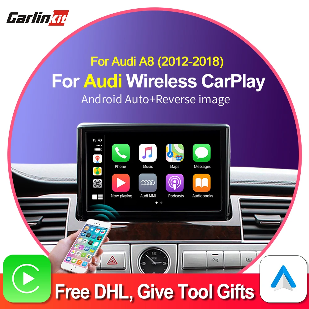 Carlinkit декодер 2 0 CarPlay/Android авто для AUDIi A8 3G/3G + MMI мультимедийный iPhone Android проводной