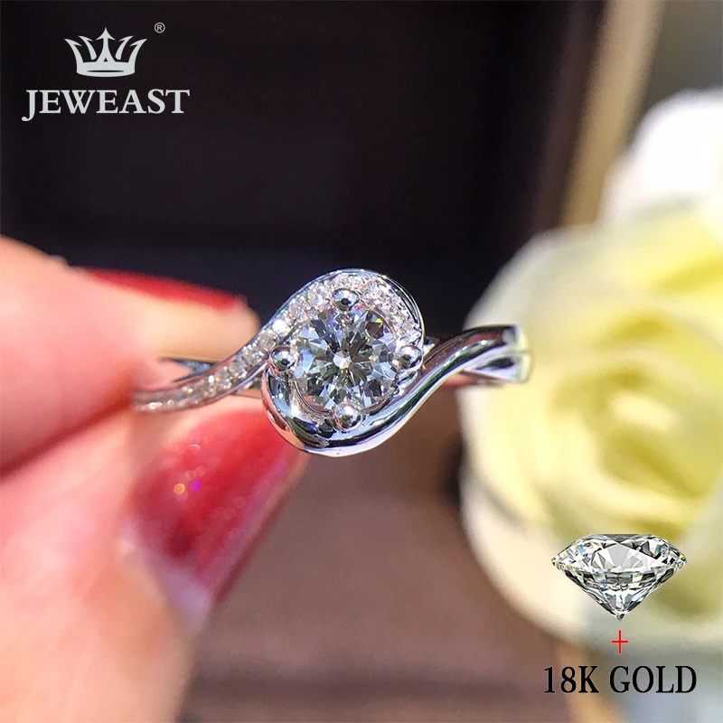 

Natural Diamond 18K Gold Pure Gold Ring Beautiful Gemstone Ring Good Upscale Trendy Classic Party Fine Jewelry Hot Sell New 2019