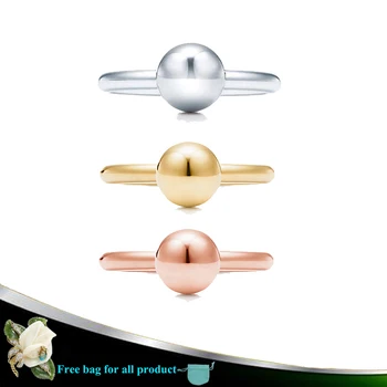 

Couples Ring 925 Sterling silver Jewelry men and women accessories 8mm Round bead classical fashion Silverware Valentine's gift