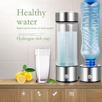 

420ml Titanium Hydrogen-Rich Water Cup Negative Ion Maker Generator Rechargeable
