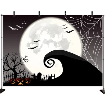 

Acejoker Halloween Backdrop Nightmare Full Moon Background Photography Photocall Fantasy Props Photobooth Photo Studio