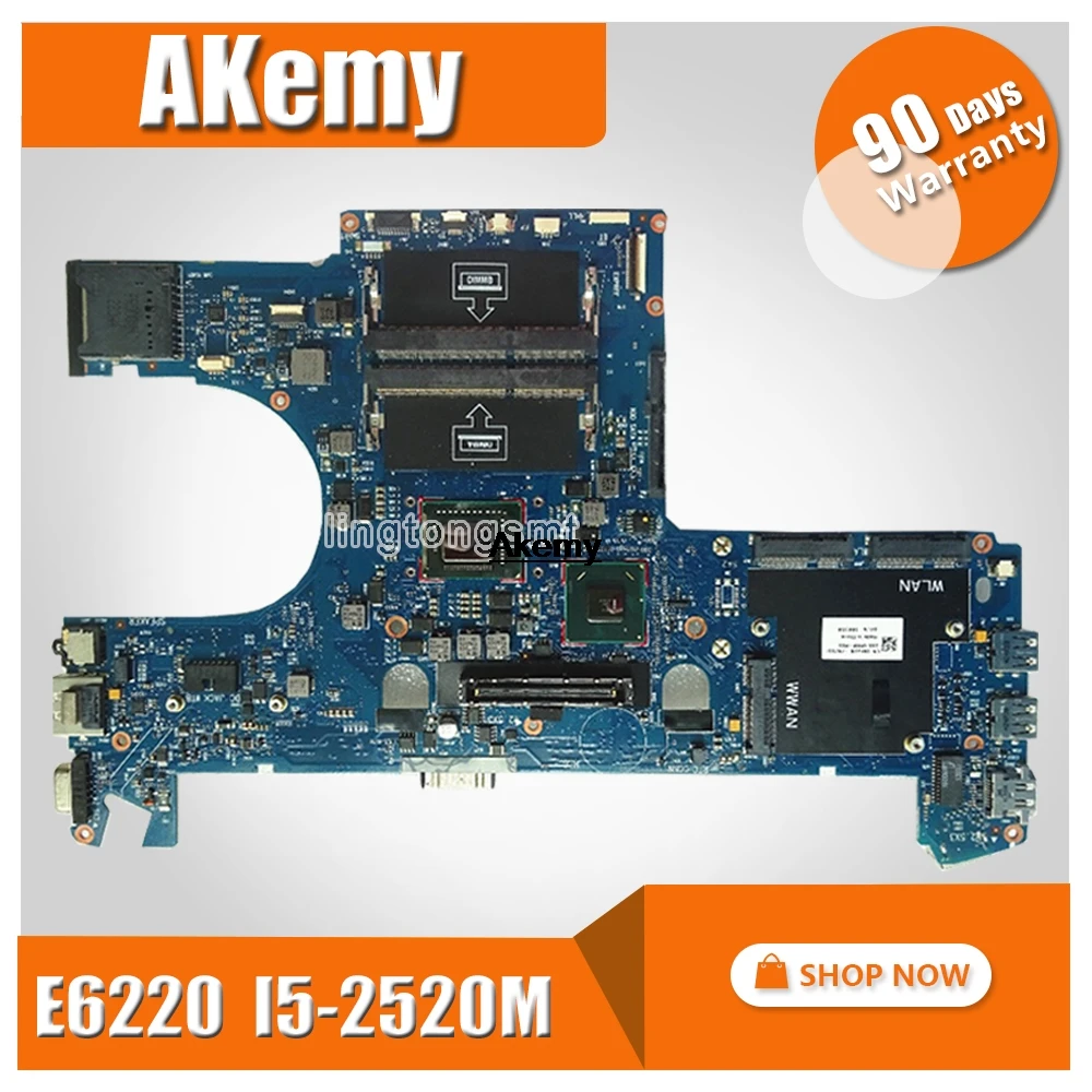 

For DELL Latitude E6220 Laptop Motherboard I5-2520M CN-0R97MN 0R97MN R97MN Tested 100% work
