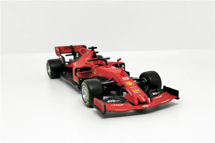 Goede BBurago 143 F1 2019 SF90 #5 Sebastian Vettel #16 Charles Leclerc Normale Versie Formula one Racing Diecast Auto