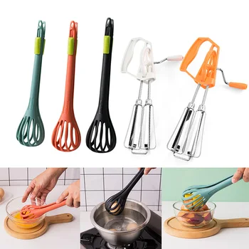 

Manual egg mixer DIY baking cake biscuit pastry tool plastic mixer handheld whisk kitchen cream mixer foamer mixer